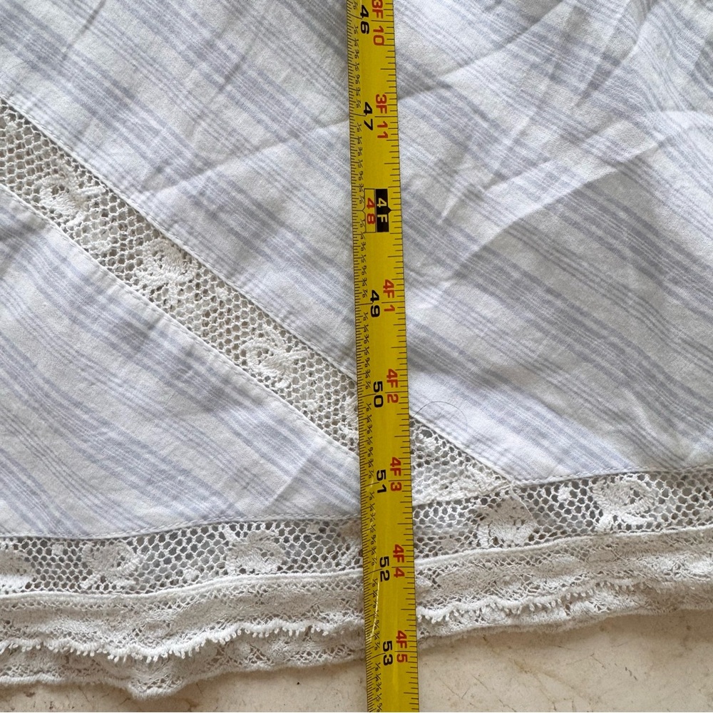 LoveShackFancy Nocelle White and Blue Maxi Dress size 4 - Picture 8 of 9
